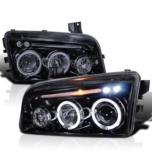 SPEC-D LED Halo Projector Headlights for 2006-2010 Dodge Charger