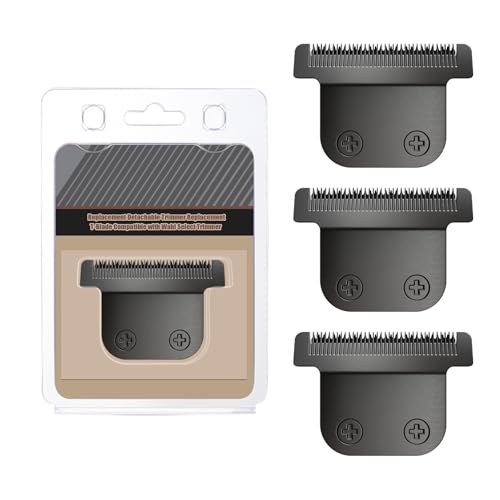 40mm Replacement Detachable Stainless Steel T Blade Compatible with Wahl All in One Lithium Ion Trimmer 2144 9818 9818L 9864 9864SS 9888 9854 9860 (Black 3 Pack) -  YAZIYIR