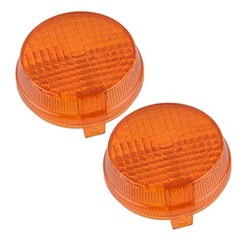 LETAOSK 2pcs Ámbar Luz Intermitente Lente Cubierta Adecuado para Honda Shadow Phantom 750 Kawasaki Vulcan 1600 Cover