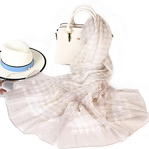 Écharpe longue en soie sauvage femme | Écharpe laine fine printemps automne