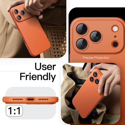 Image of JETech Slim Case for iPhone 17 Pro Max 6.9-Inch, Ultra-Thin Lightweight Minimalist Phone Cover with Camera Lens Protection, Matte Anti-Fingerprint Finish (Orange)