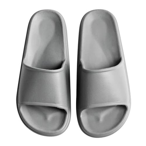 GETOEU Cloud Slides for Women and Men Pillow Slides Slip-Resistant Shower Shoes Recovery Slide Sandals Cushioned Thick Pillow Slippers Comfort Indoor and Outdoor Slide,Grey — view 6