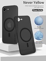 X-level für iPhone 17e/16e Hülle, Kompatibel mit MagSafe, 0,3 mm Slim Fit Handyhülle, Mattes Finish rutschfest Kratzfest Schutzhülle Dünn Hardcase Kompatibel mit iPhone 16e/17e, Trans-Schwarz – Ansicht 4