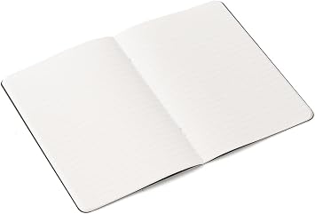 Fabriano EcoQua Original 5.8 x 8.3 (A5) Saddle-Stitch Bound Notebook, 40 Lined Sheets, Grey