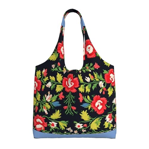 Sac fourre-tout ukrainien en toile noir : le cadeau idéal pour mère et femme