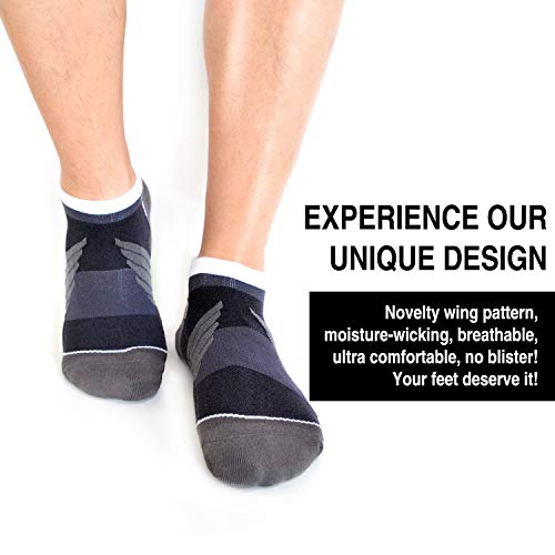 Image of Busy Socks Compression Ankle Cushioned Running Sport Socks for Men Women, Low Cut Arch Support Tab Athletic Socks 3 Pairs