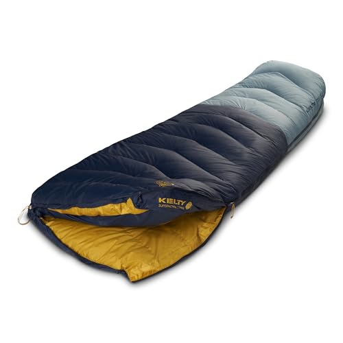 Image of Kelty Supernova Down Fill Sleeping Bag, 0 or 20 or 40 Degree Rating | Zip Two Together for a 2P Bag, Roomy Spoon Shape for Extra WIggle Room, PFC-Free Fabrics, Soft Taffeta Lining, Compressible