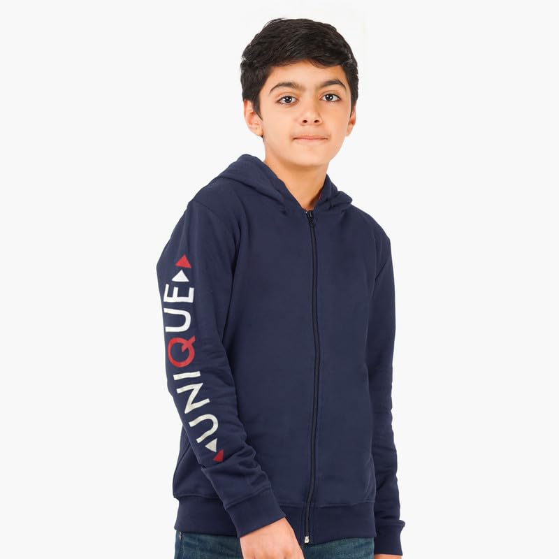 Image of Real Basics Boys Cotton Hooded Sweatshirt(Pack of 1)