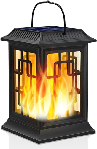 RIDEN Solar Lantern, Outdoor Garden Hanging Lantern, Solar Powere...