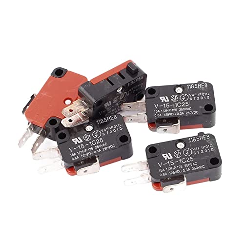 Micro interrupteur V-15-1C25 SPDT bouton poussoir 1NO 1NC pour circuit automatisme et électronique