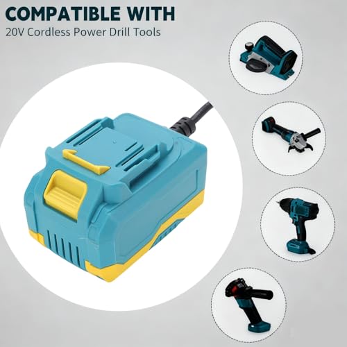 YWBL-WH Przetwornica Napięcia AC 220 V na DC 20 V, Adapter Narzędziowy do Akumulatora Litowo-jonowego o Dużej Mocy 800 W z Zabezpieczeniem Przed Zwarciem i Przegrzaniem Nadprądowym, do