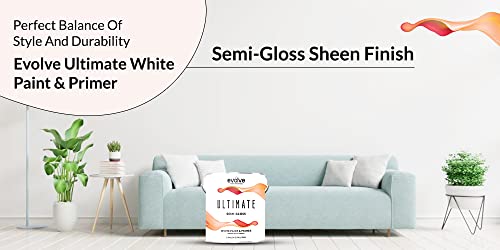 Evolve Ultimate One-Coat Coverage Paint & Primer In White For Interior & Exterior House Paint, Semi-Gloss Sheen, 1-Gallon #TOP1