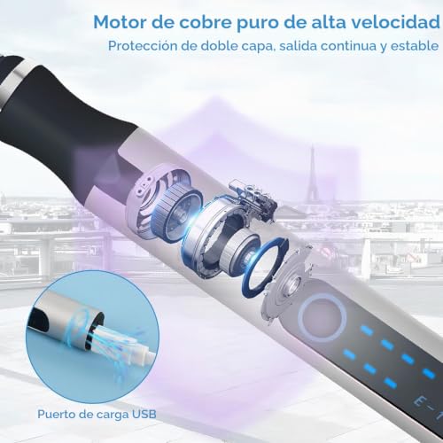 Miniatura 4 de Focenat Herramientas De Grabado Recargables Usb, Grabado Pluma, Bolígrafo Grabador Eléctrico Portátil Diy, Mini Taladro Eléctrico De 3 Velocidades, Para Metal, Vidrio, Piedra, Joyería, Uñas, Cerámica