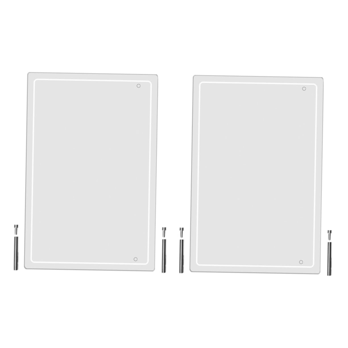 Acryl Notiztafeln 2 Stück Transparente Tisch Schreibtafeln Abwischbar