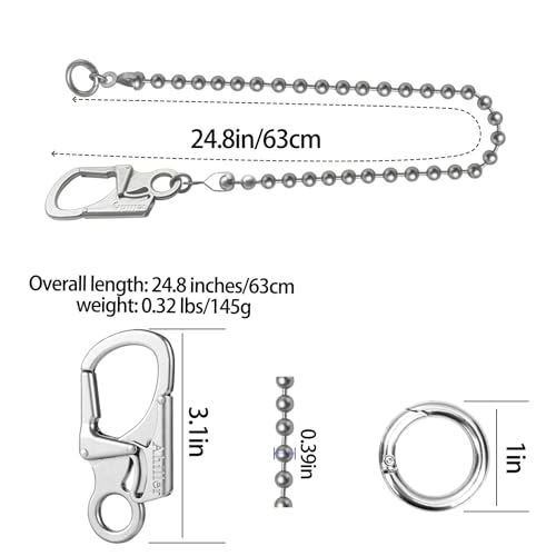 Image of Ahiller Mens Wallet Chain with Heavy Duty Keychain Carabiner Clip