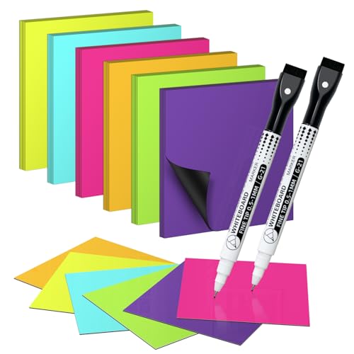 Reusable Magnetic Sticky Notes – 30 Pack 3x3 Dry Erase