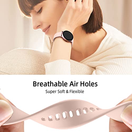 Lerobo Compatible For Samsung Galaxy Active 2 Watch Band/Galaxy Watch 4 Band & Galaxy Watch 5 Band 40Mm 44Mm/Galaxy Watch 5 Pro 45Mm Band/Watch 3 Band 41Mm,6 Pack 20Mm Silicone Sport Straps Women Men #TOP2