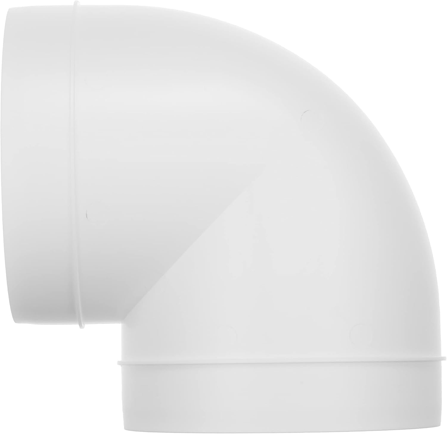 Vent Systems 150mm 90 Degree Elbow Duct Connector – Plastic HVAC Ducting Fittings for Round PVC Flexible or Rigid Vent Hose Pipe – Dryer Air Ventilation System Tube Adapter