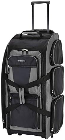 Travelers Club Xpedition 30 Inch Rolling Multi-Pocket Upright Duffel