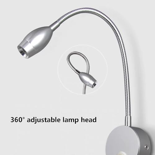 Flexo de pared para cabecero de cama con interruptor y luz neutra LED 2