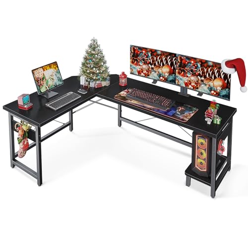 Odk Escritorio En Forma De L, Mesa De Ordenador, Escritorio Grande, Mesa Esquinera Estable Para Juegos, Estante Para La Caja Del Ordenador, Espacio Útil Extra Grande, 163 120cm, Negro Odk Escritorio En Forma De L, Mesa De Ordenador, Escritorio Grande, Mesa Esquinera Estable Para Juegos, Estante Para La Caja Del Ordenador, Espacio Útil Extra Grande, 163 120cm, Negro