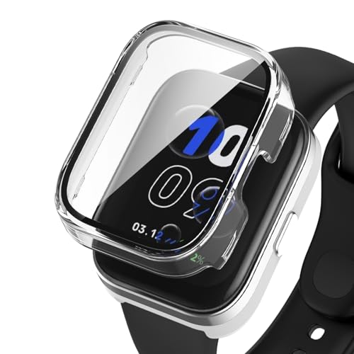 AiMaoo Amazfit Bip 5 Unity �Ή� �P�[�X �����K���X�t�B���� �ی� �J�o�[ �d���|��PC�f�� ��̉� �ϏՌ� ���h�~ �ϐF�h�~ �S�ʃJ�o�[ �S�ʕی� �X�}�[�g�E�H�b�` Amazfit Bip 5 Unity (�N���A)