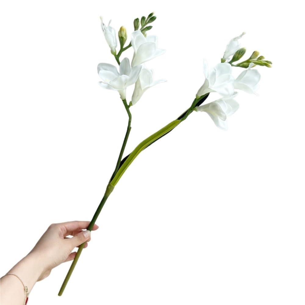 Huffa White Simulation Cymbidium Flower Hairpin - Elegant Floral Hair Accessory For Home And Special Occasions(White)