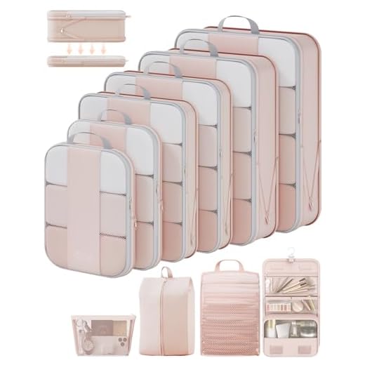 10 Set Compression Packing Cubes for Travel