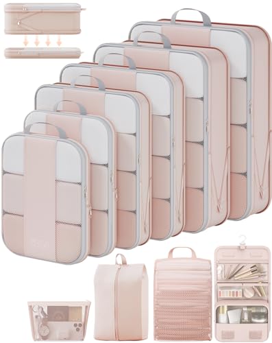 10 Set Compression Packing Cubes for Travel Gifts Women Mom,OlarH...
