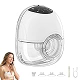 Tire Lait Electrique, Main Libre Tire Lait Electrique 4 Modes et 12 Niveaux Indolore, Forte Sspiration Faible Bruit Nettoyage Facile Portable avec 17/19/21mm Brides