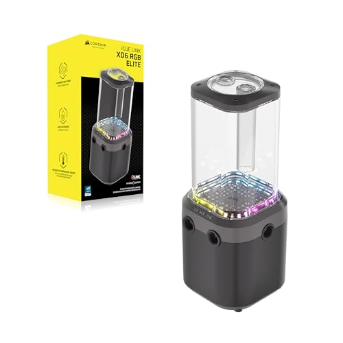 CORSAIR iCUE Link XD6 RGB Elite PumpReservoir – Pompe FlowDrive Max Capteur de Température Intégré 22 LEDs RGB Adressables Réservoir 440ml en Nylon – Furtif - vue 9