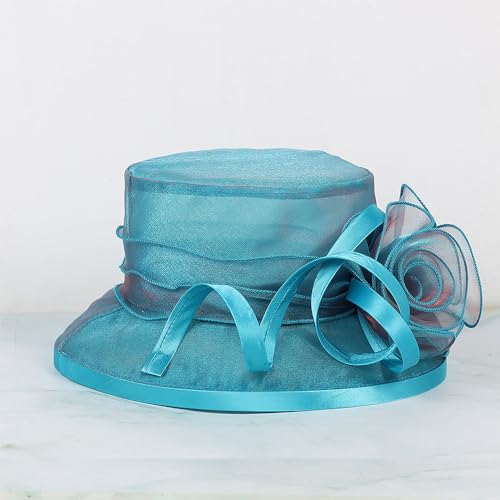 Sombrero de ala ancha de organza Kentucky miniatura 5
