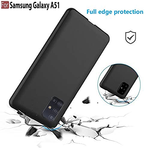 Image of Mobile Back Cover Case for Samsung Galaxy A51, Sm-A515F /Dsn, Sm-A515F /Ds, Sm-A515F /Dst, Sm-A515F /Dsm (Silicone Case|CameraProtection|Black SC1510)