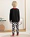 Mikrdoo Boys Pajamas Set Soft Winter Cuffed Long Sleeve & Elastic Waist 2 Piece Fashion Christmas Pjs Black Santa Sleepwear Size 8 Years