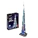 Aida Bz 3D Puzzle Modell Burj Khalifa, Gebäudemodellbausatz Für Erwachsene DIY Bauspielzeug Mit LED Geschenk Souvenir H 57.48 In
