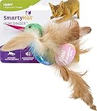 SmartyKat, Hum Singer, Electronic Sound Cat Toy, Interactive Chirping Hummingbird, with Catnip and Feathers, Battery Powered