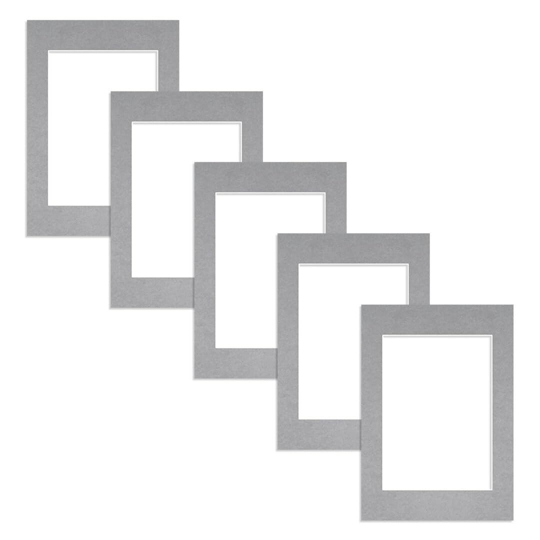 Alison Kingsgate A2 Silver Picture Mount for Frames - A3 Aperture - Pack 5 — image 1