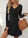 AUTOMET Womens Sweater Dresses 2026 Winter Long Sleeve Fall Fashion Outfits V Neck A-Line Flowy Mini Cute Casual Dress Comfy Work Spring Clothes Black XL