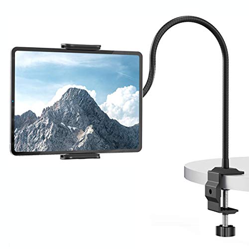Aluminium Gooseneck Tablet Stand & Cell Phone Holder,Universal 360° Flexible Tablet Mount| Lazy