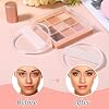 2Pcs Silicone Makeup Sponge, Clear Round Powder Puff Washable Makeup Applicator for Women Girls Non-Absorbent Cosmetic Beauty Sponge for Foundation, Concealer, Cream, Blush, Highlighter