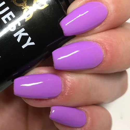 BLUESKY Gel Polish, Lilac Dust, A58, 10 ml, Gel Soluble Nail Polish, Purple, Pastel, Neon (Curing Under UV/LED Lamp Required) Pack of 1 (x)