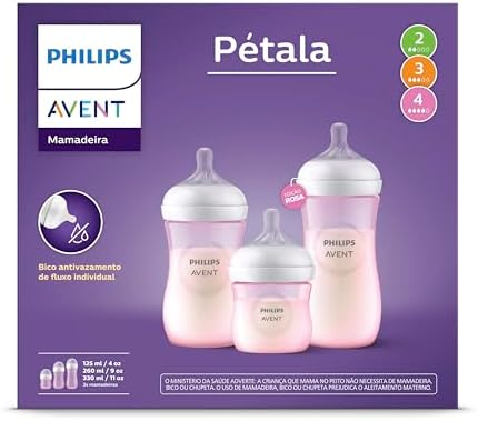 Philips Avent Kit de Mamadeira Pétala, 125ml bico fluxo-lento, 26...