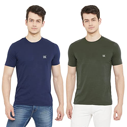 Image of Cotton Solid Regular Fit Half Sleeve T-Shirts for Men