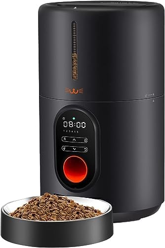 Automatic Cat Food Dispenser, Automatic Cat Feeders with Freshness Preservation, Timed Cat Feeder for Dry Food,Up to 6 Meals Per Day,Timed Pet Feeder for Cats and Dogs
