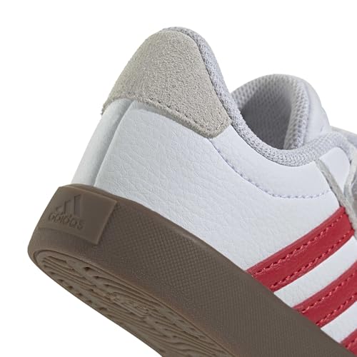 Image of adidas Boys Vl Court 3.0 Slip On Sneakers Shoes Casual - Pink, White