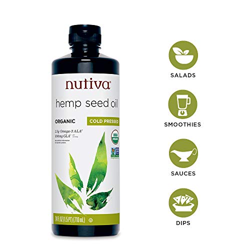 Nutiva Organic Cold-Pressed Unrefined Raw Hemp Seed Oil, 24 Ounce, USDA Organic, Non-GMO, Whole 30 Approved, Vegan, Gluten-Free & Keto, Rich In Omega 3 & 6 Fatty Acids - Image 5