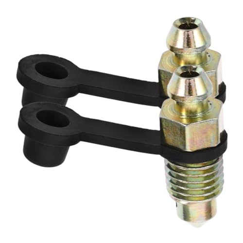 ETHZZLE 2pcs Motorcycle Brake Bleeder Screws Car Bleeder Caps Grease Nipple Protective Cap