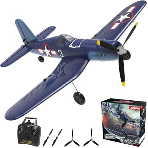 LEAMBE 4 Channel RC Plane - Ready to Fly Aerobatic Aircraft, Easy Control for Beginners, F4U Corsair RC Airplane Best Gift for Boys