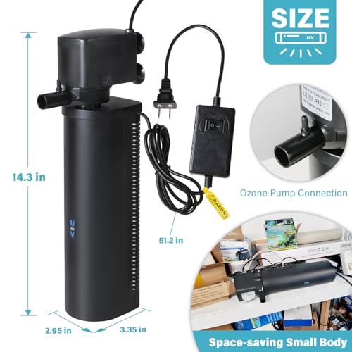 TARARIUM 600GPH Cold Plunge Filter Small Pool Filter for Up to 1000 Gal Ice Bath Hot Tub Cloudy Water Cleaner with Green Clean Machine fof Cold Pod