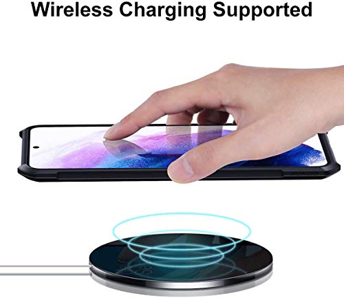 Image of WOW IMAGINE Shock Proof Clear Protective Back Case for Galaxy S21+ - AirEDGE Technology | Full Camera Protection | Back Case Mobile Cover for Samsung Galaxy S21+ S21 Plus - Black